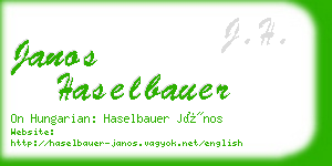 janos haselbauer business card